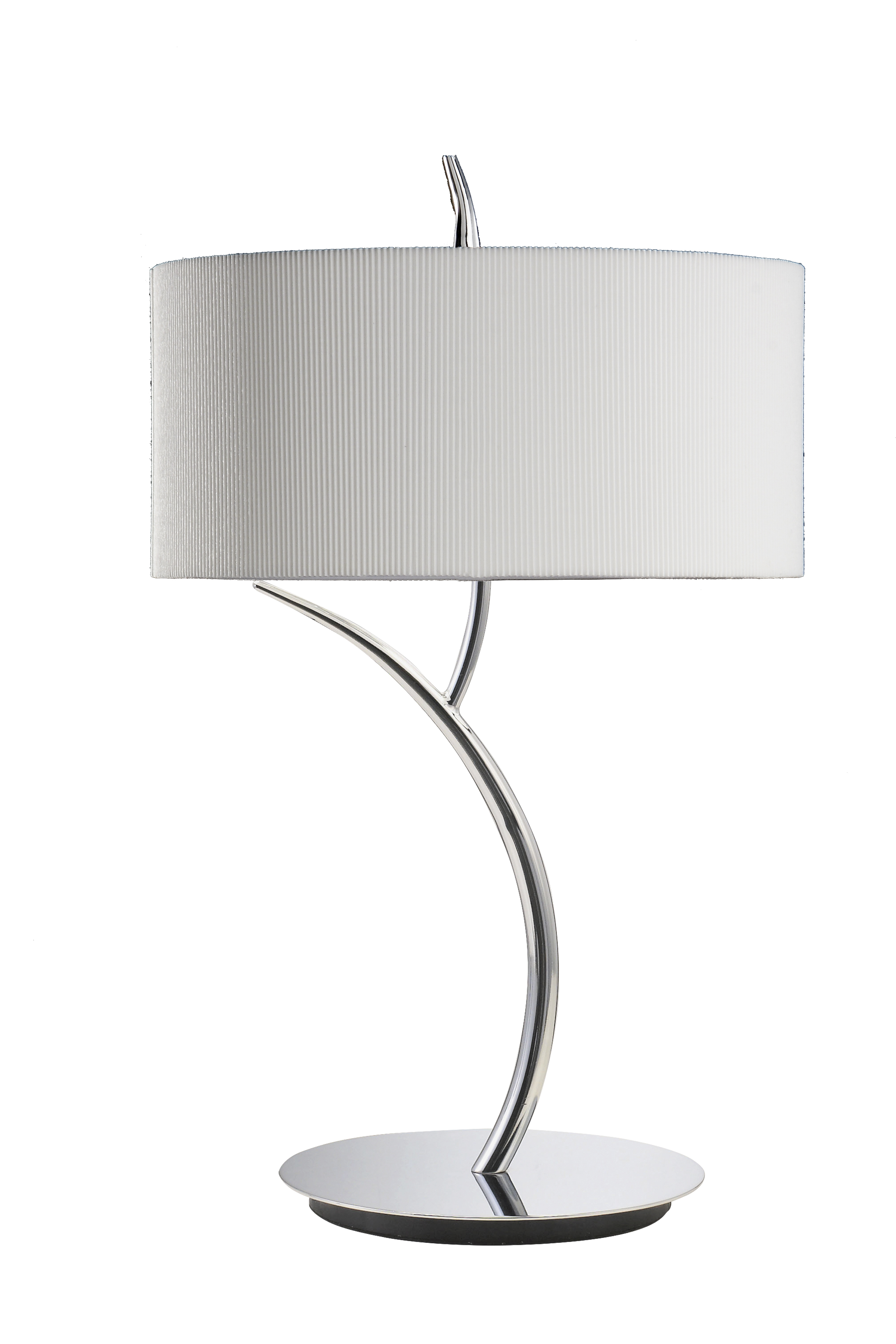 Eve Polished Chrome-Spain White Table Lamps Mantra Shaded Table Lamps